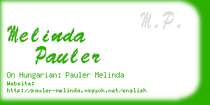 melinda pauler business card